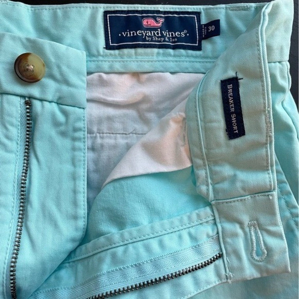 Vineyard Vines Men Breaker Shorts Aqua Blue Scuba Diver Fish Embroidered Size 30 - Picture 9 of 9